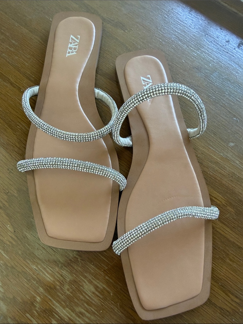 Zara Sparkly Flat Sandal